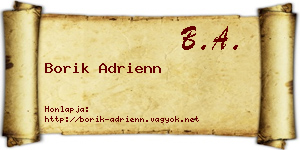 Borik Adrienn névjegykártya